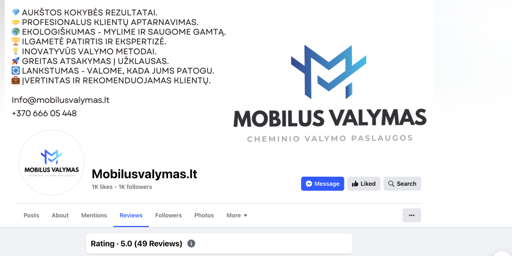 Mobilus Baldų valymas Pelningas verslas nuo 1500 men