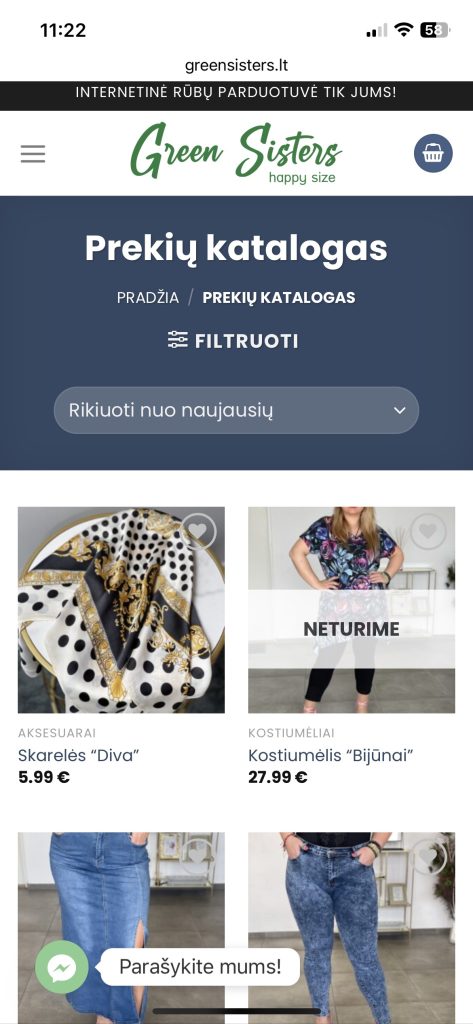 Parduodama elektroninė prekyba drabužiais