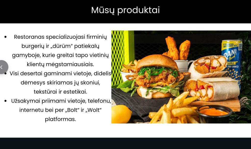 Parduodamas greito maisto restoranas Vilniuje